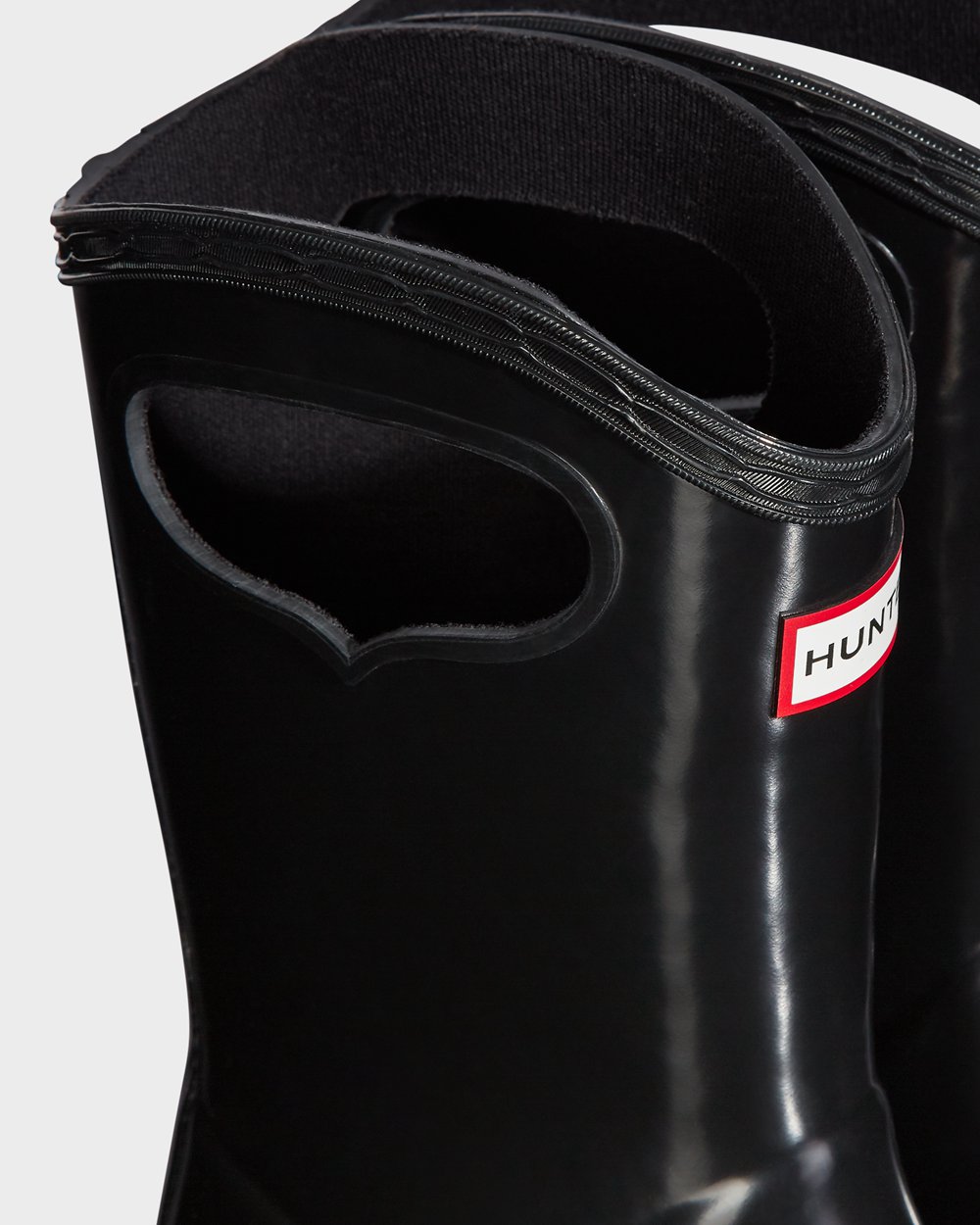 Kids Hunter Original First Classic Grab Handle Gloss - Rain Boots Black - 9013-YZQMW